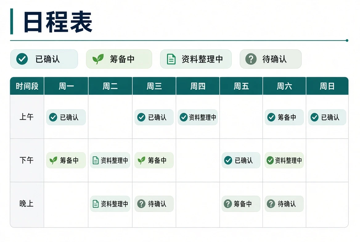 日程表主题画面